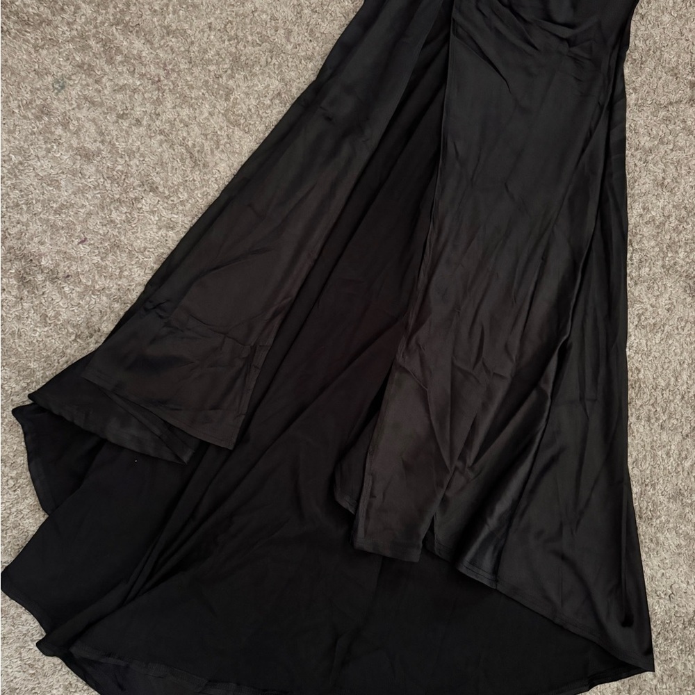 XS NWOT Strapless Black Dress w/ Gloves - Picture 3 of 9